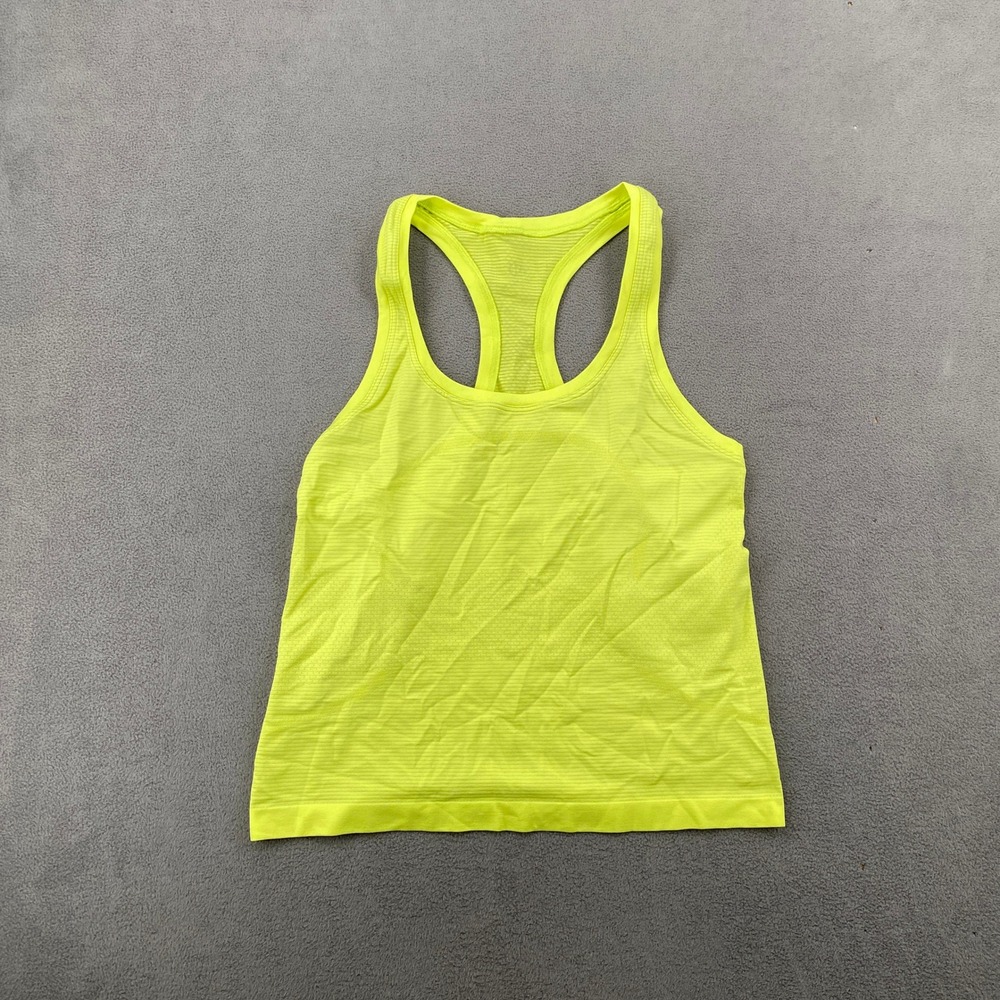 Lululemon Swiftly Tech Racerback Tank Top 2.0 Neon Yellow Size 8 Activewear